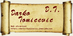 Darko Tomićević vizit kartica